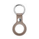 Hurtel Keychain Case Artifcial Leather for AirTag in Brown color