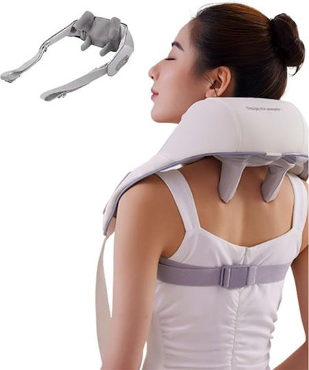 Massage Device Shiatsu for the Neck, the Back & the Legs with Heating Function White