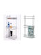 ArteLibre Wall Mounted Bathroom Shelf Metallic 28x15x59cm Silver