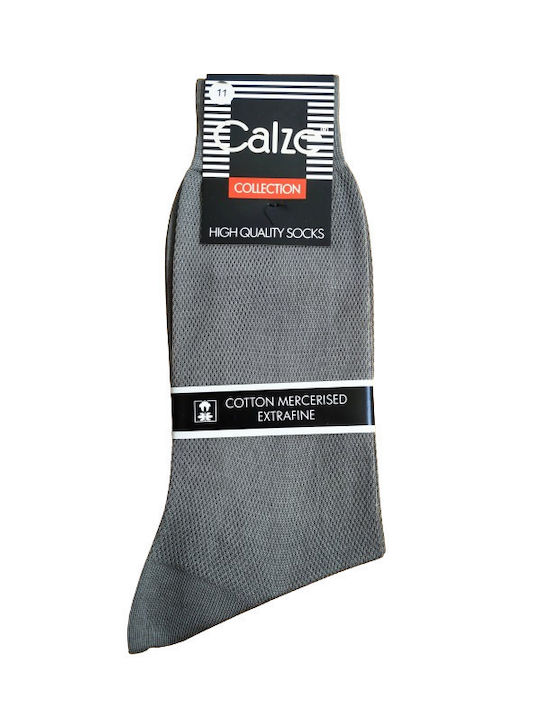 Calze Men's Solid Color Socks Gray