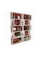 Bookcase Booky White 120x20x175cm