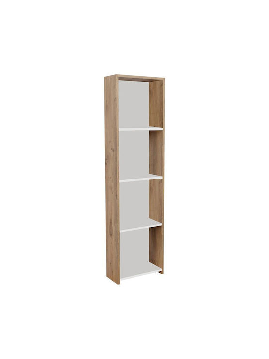 Βιβλιοθήκη Courtnai Oak-λευκό 40x19.5x170εκ.