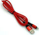 Denmen Regular USB 2.0 to micro USB Cable Κόκκινο 1m (29354)