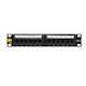 Netrack Patch Panel für Rack 19" 24 Ports Schwarz
