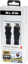 Blow 92-606 HDMI 2.0 Плосък HDMI мъжки - HDMI мъжки 1.5м Черен Blow 92-606 HDMI 2.0 Плосък HDMI мъжки - HDMI мъжки 1.5м Черен