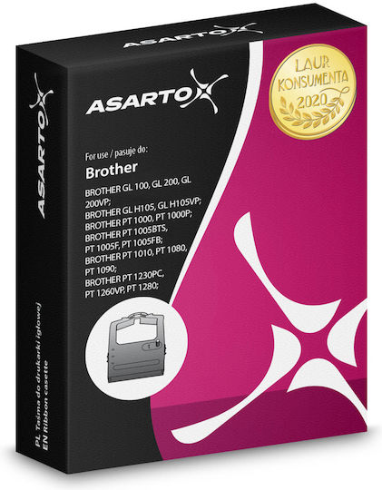 Asarto Συμβατό Μελάνι Εκτυπωτή InkJet Brother TZE221 Μαύρο 1τμχ