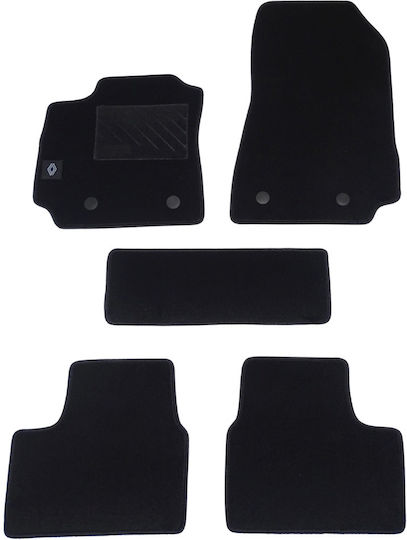 Autopataki Set of Front and Rear Mats 5pcs for Renault Arkana Black