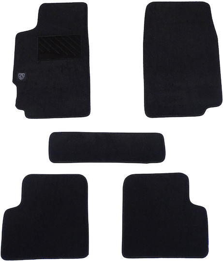 Autopataki Set of Front and Rear Mats 5pcs for Peugeot 406 1995-2004 Black