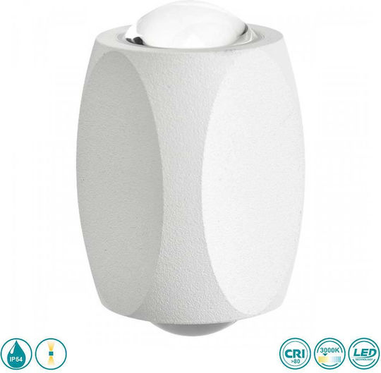 Spot Light Wandmontierte Außenleuchte LED IP54 2W mit Warmweiß Licht Doppelstrahl