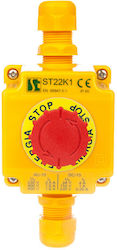 Spamel On-Off switch Pushbutton Yellow 1pcs