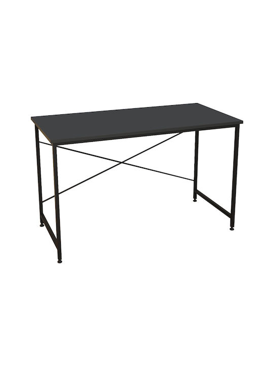 Schreibtisch Karvem mit Metallbeinen Charcoal 120x60x73cm
