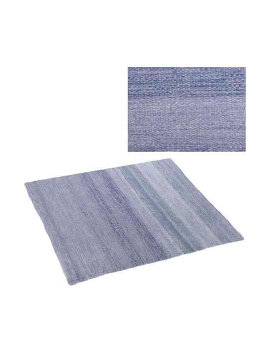 BigBuy Rug Rectangular Blue