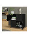 Metallisches Büroaufbewahrungsschrank Schwarz 75x40x80,5cm