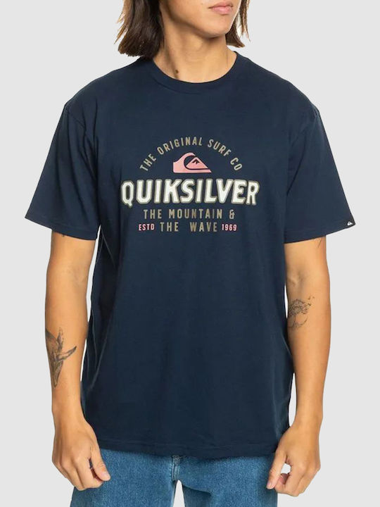 Quiksilver T-shirt Bărbătesc cu Mânecă Scurtă Albastru marin