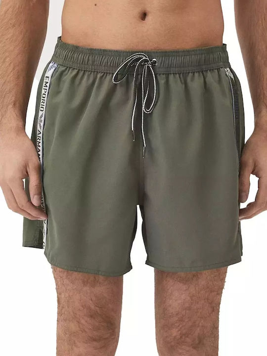 Emporio Armani Men's Swimwear Shorts Green with Patterns