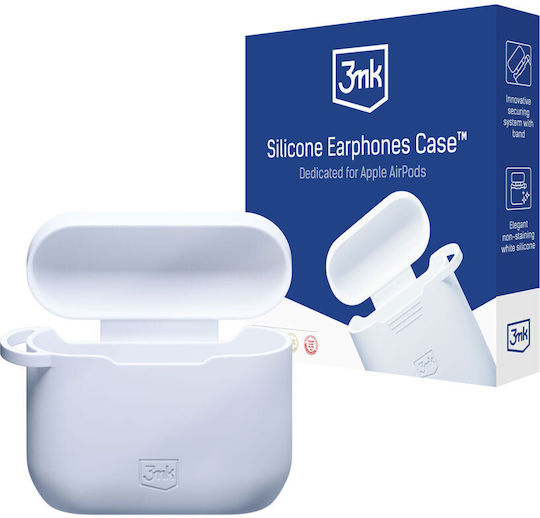 3MK Θήκη Σιλικόνης σε Λευκό χρώμα για Apple AirPods