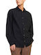 Langärmlig Leinen Hemd Black