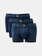 Herren Boxershorts Blue 3Packung