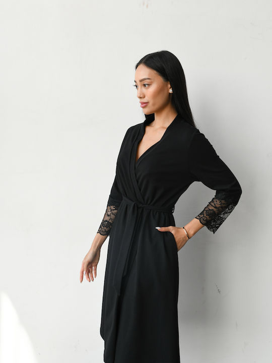 EasyMum Robe Schwangerschaft & Stillen in Schwarz Farbe