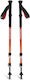 Black Diamond Pair of Telescopic Aluminum Fast Lock Trekking Poles Red 534gr