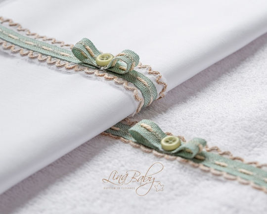 Lina Baby Set Christening Oilcloths White 2 Pieces