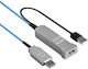 Lindy USB 2.0 Cablu USB-A - USB-A female / USB-A Albastru 30m 43345