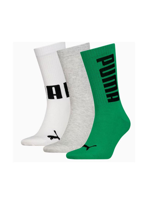 Puma Unisex Athletic Socks Green 3 Pairs