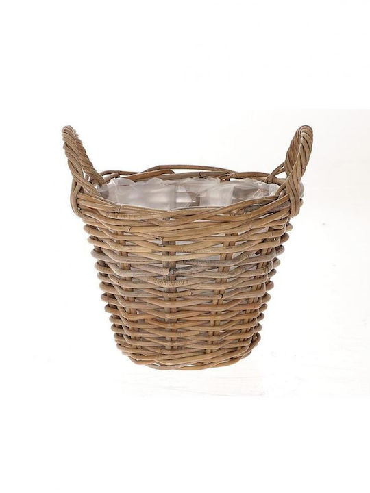 Decorative Basket Wicker with Handles 30x30cm Plastona