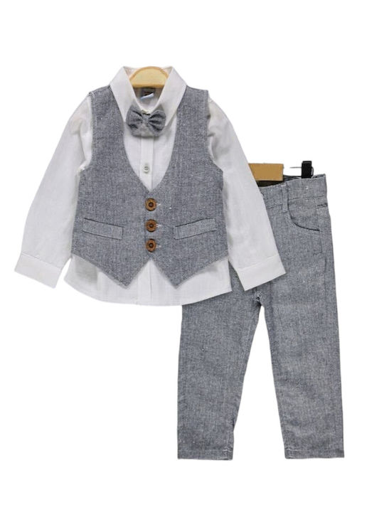 Babydom Taufkleidung für Jungen Blaues Anzug
