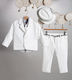 New Life Costum de Botez cu Sacou pentru Băiat Alb 6buc