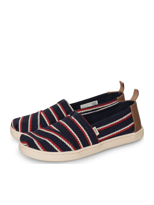 Toms Kids Espradrilles Navy Blue Youth Woven Alpargata 10020622
