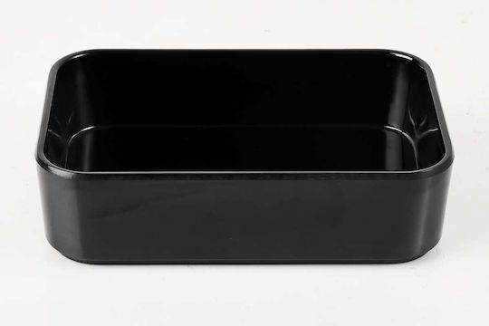 Horecabar Serving Bowl Round made of Melamine Black with Diameter 18cm