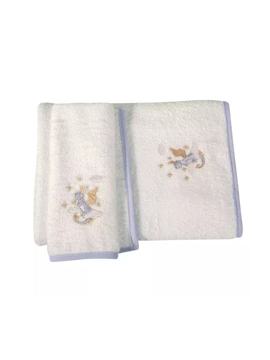 Greenwich Polo Club Set of baby towels 2pcs Grey Weight 400gr/m²