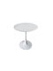 2661 Rund Tisch Speisesaal Holz mit Metallgestell White 60x60cm