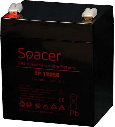 Spacer UPS-Batterie mit Gewicht 5Ah und Spannung 12V SP-BAT-12V5AH 1 Stück
