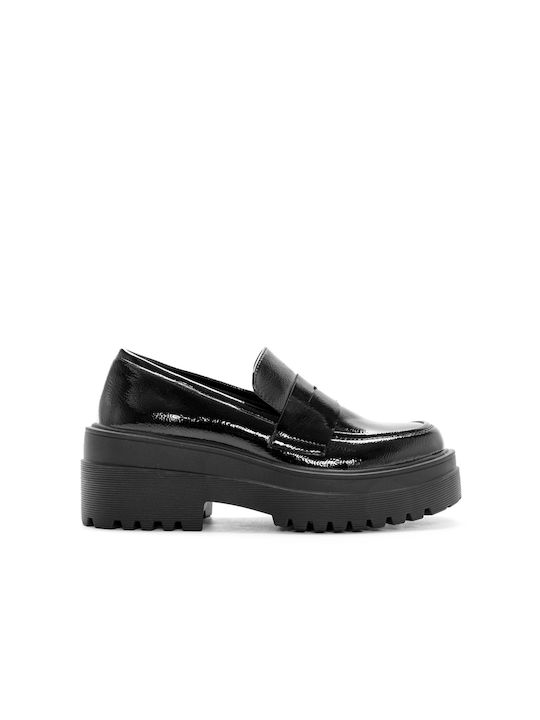 Alta Moda Γυναικεία Loafers σε Μαύρο Χρώμα