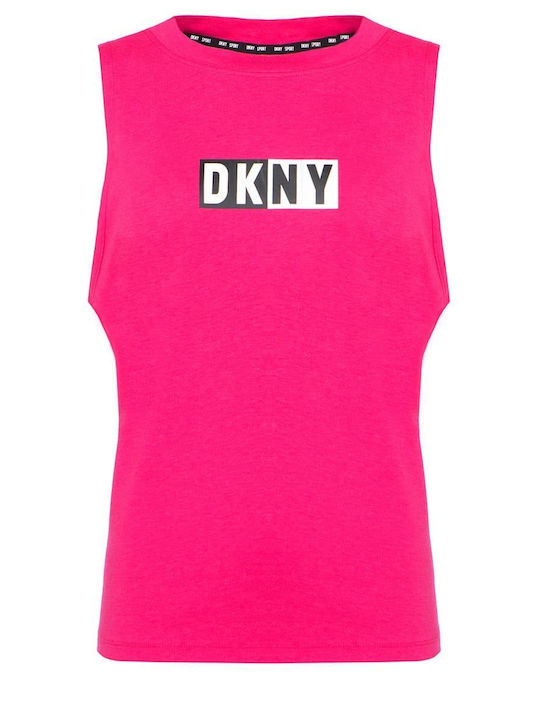 DKNY Women's Summer Blouse Cotton Sleeveless Pink