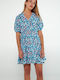 Sommer Mini Damenkleid Blau