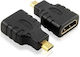 Techly Convertor HDMI feminin în micro HDMI masculin 1buc