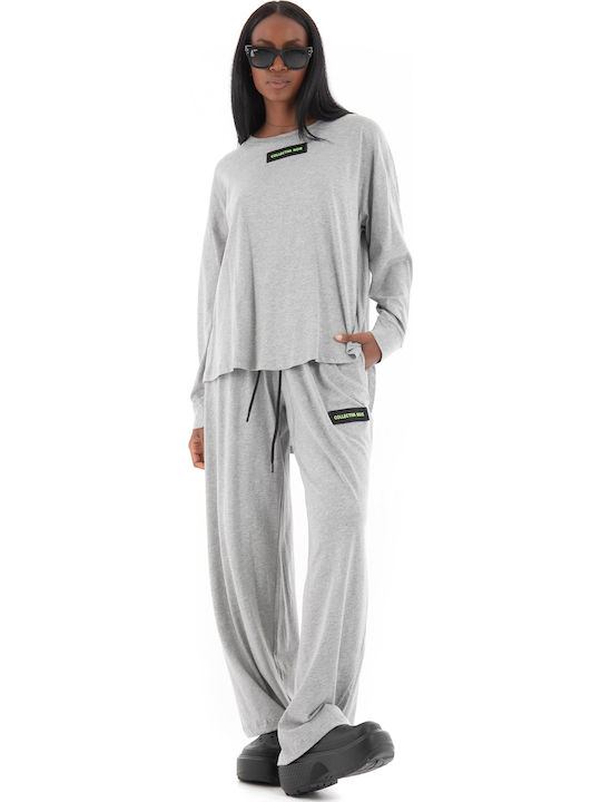 Women's Fabric Trousers Gray