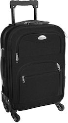 Beautifly Medium Travel Suitcase Fabric Dark blue with 4 Wheels Height 65cm.