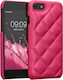KWmobile Quilted Puffer Задна корица Изкуствена кожа / Кожа Розов (iPhone 8/7)