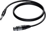 Procab Kabel XLR-Stecker - 6,3mm Stecker Schwarz 1.5m (CAB723/1.5)