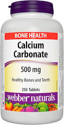 Webber Naturals Calcium Carbonate 500мг 250 табове Webber Naturals Calcium Carbonate 500мг 250 табове