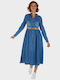 G Secret Midi Shirt Dress Dress Denim Blue