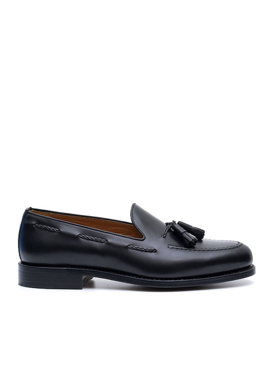 Leder Herren Mokassins in Schwarz Farbe
