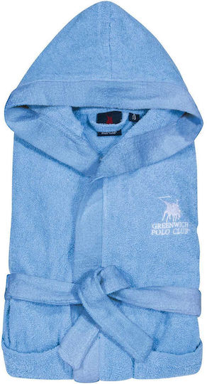 Greenwich Polo Club Kids Hooded Bathrobe 8617 Light Blue
