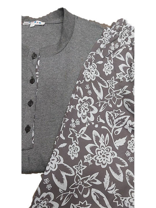 Amelie Winter Women's Pyjama Set Dark grey