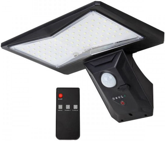 Spot Light Επιτοίχιο Ηλιακό Φωτιστικό 5W 350lm Ψυχρό Λευκό 6000K με Αισθητήρα Κίνησης και Τηλεχειριστήριο IP65