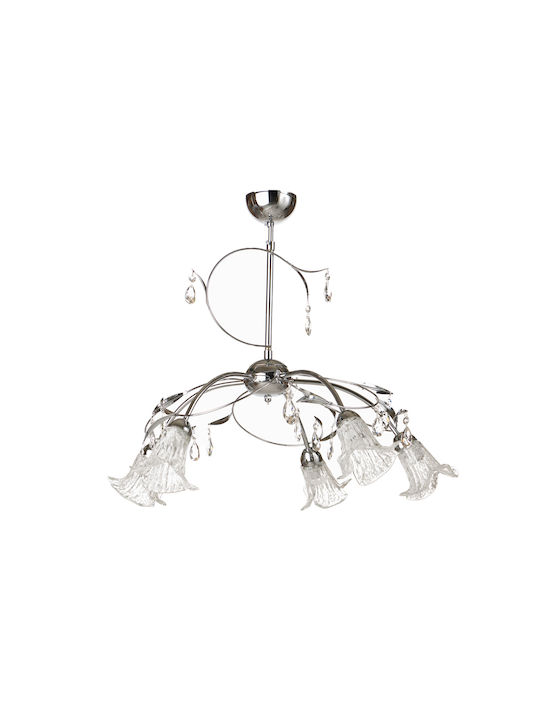 Klikareto ”melissa” Pendant Chandelier with Crystals Silver